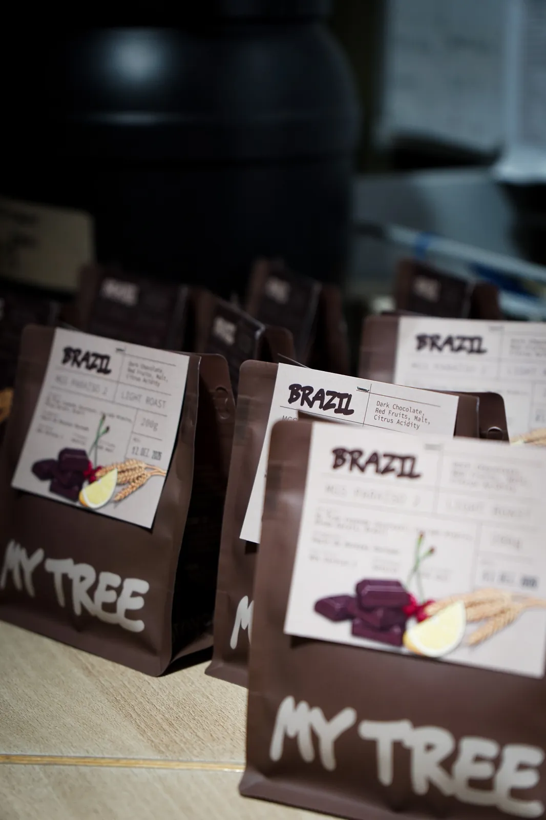 My Tree Kaffee, frisch geröstet und verpackt
